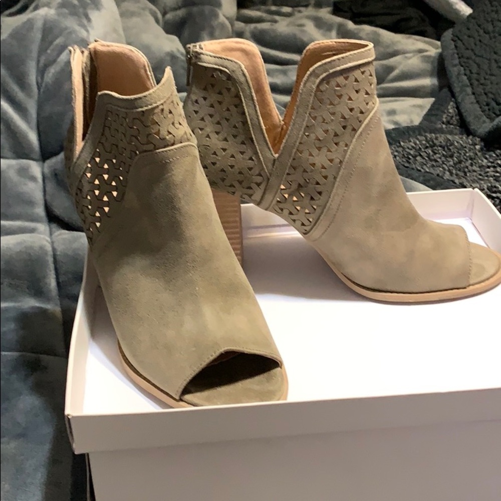 Olive green booties